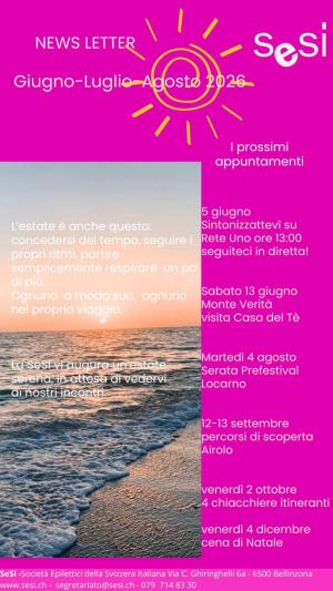 News letter giugno-luglio-agosto 2026