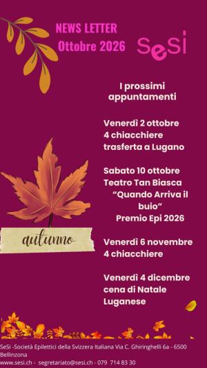 NEWS LETTER OTTOBRE 2026